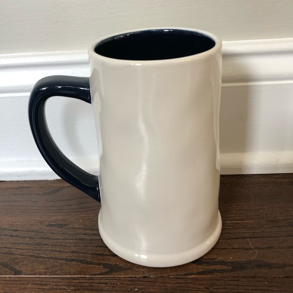 Rae Dunn Father’s Day “Dad’s Beer” Navy Blue/White Large Beer Mug - NWOT! - Picture 2 of 9